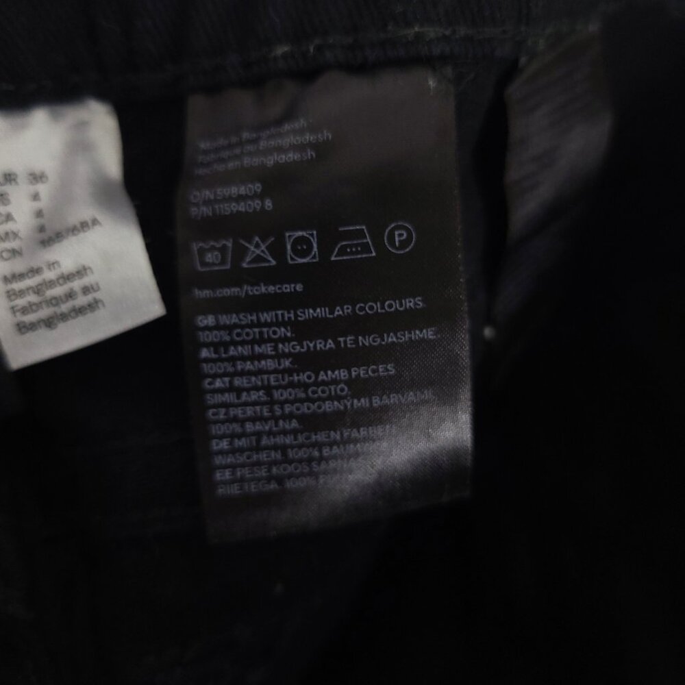 H&M Black Wide Leg Cargo Pants - Picture 5 of 8